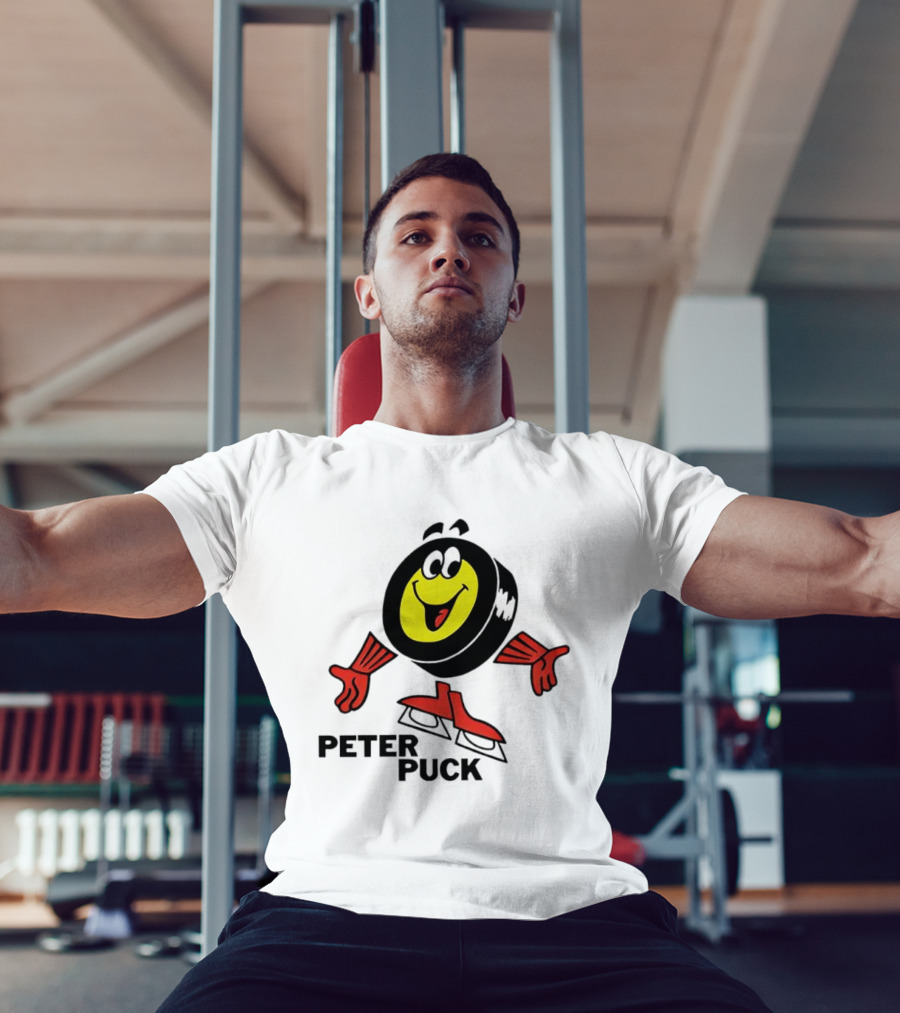 Peter Puck Cartoon Character Hockey T-Shirt