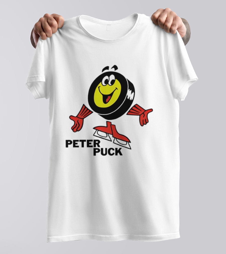 Peter Puck Cartoon Character Hockey T-Shirt