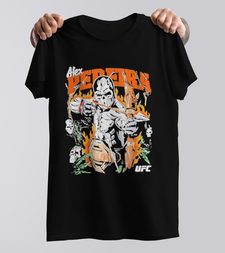 Alex Pereira Poatan UFC Warrior Lotas Brand Archery Flames T-Shirt