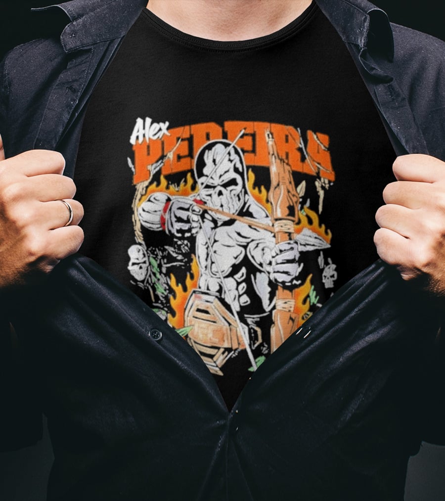 Alex Pereira Poatan UFC Warrior Lotas Brand Archery Flames T-Shirt