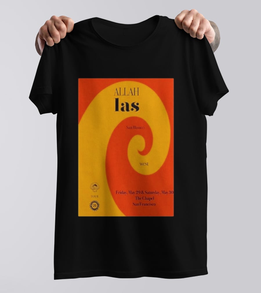 Allah Las Sam Blasucci The Chapel San Francisco May 29 30 2026 Tour West T-Shirt