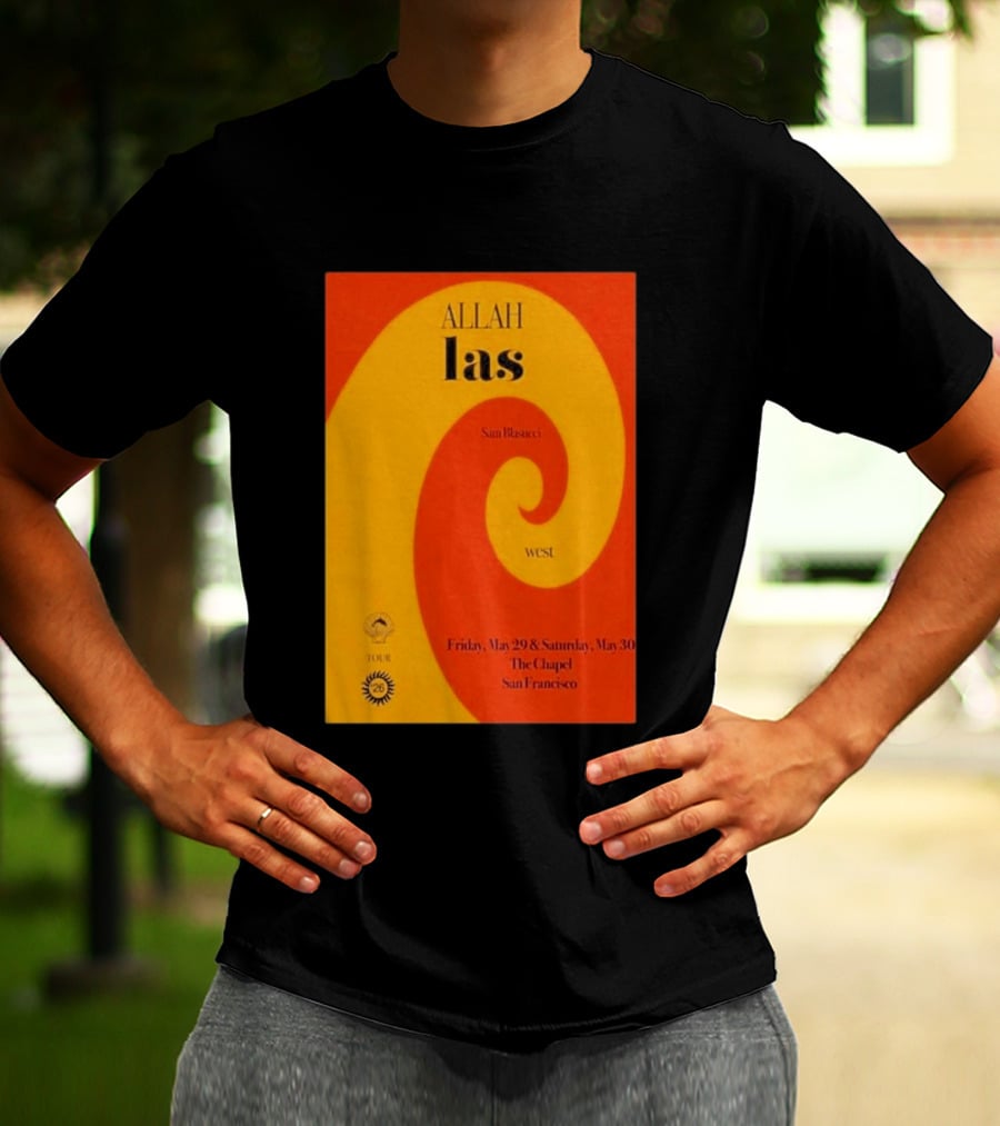 Allah Las Sam Blasucci The Chapel San Francisco May 29 30 2026 Tour West T-Shirt