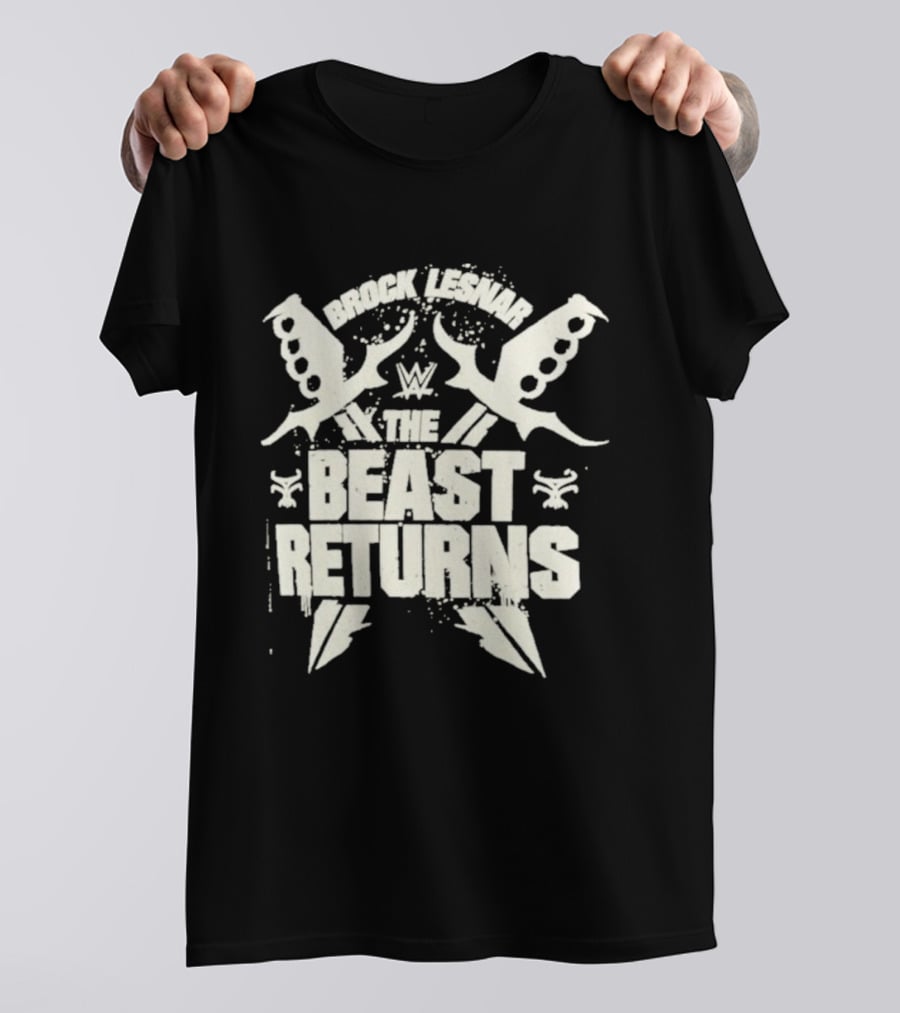 Brock Lesnar WWE The Beast Returns Knuckle Dusters Lightning T-Shirt