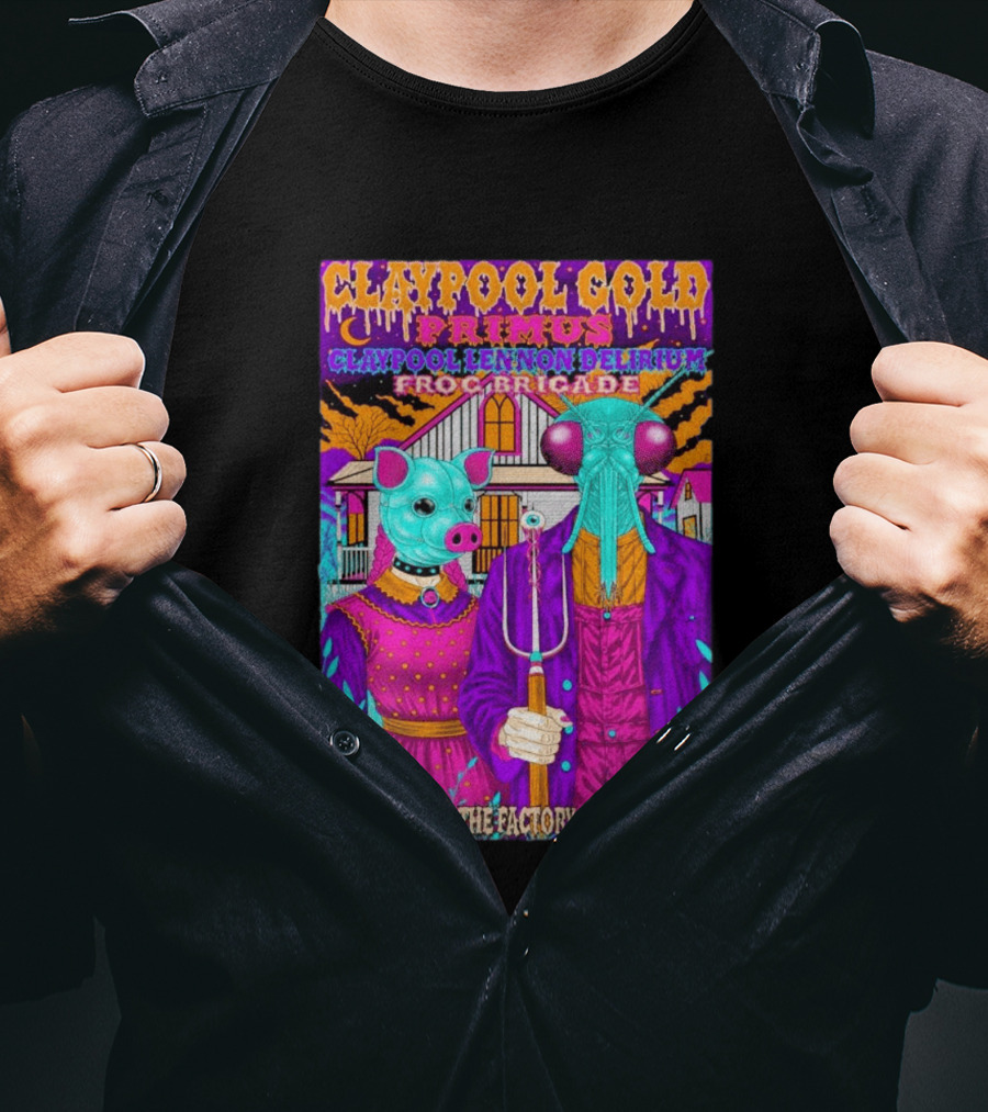 Claypool Gold Primus Lennon Delirium Frog Brigade Concert May 30th 2026 St Louis Mo T-Shirt