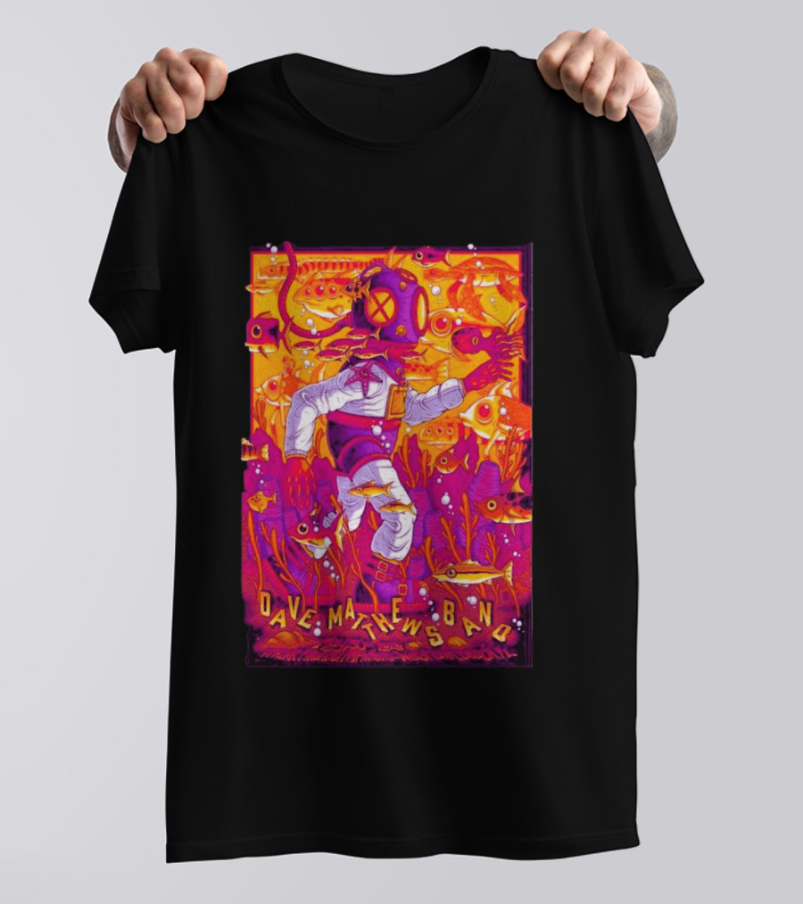 Dave Matthews Band Diver Illustration May 30 2026 ITHINK Financial Amphitheatre West Palm Beach FL T-Shirt