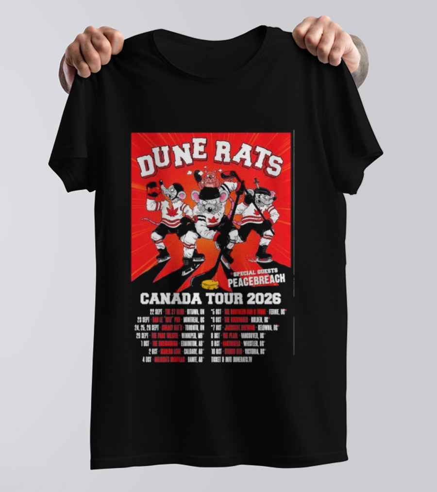 Dune Rats Peacebreach Special Guests Canada Tour 2026 Dates T-Shirt