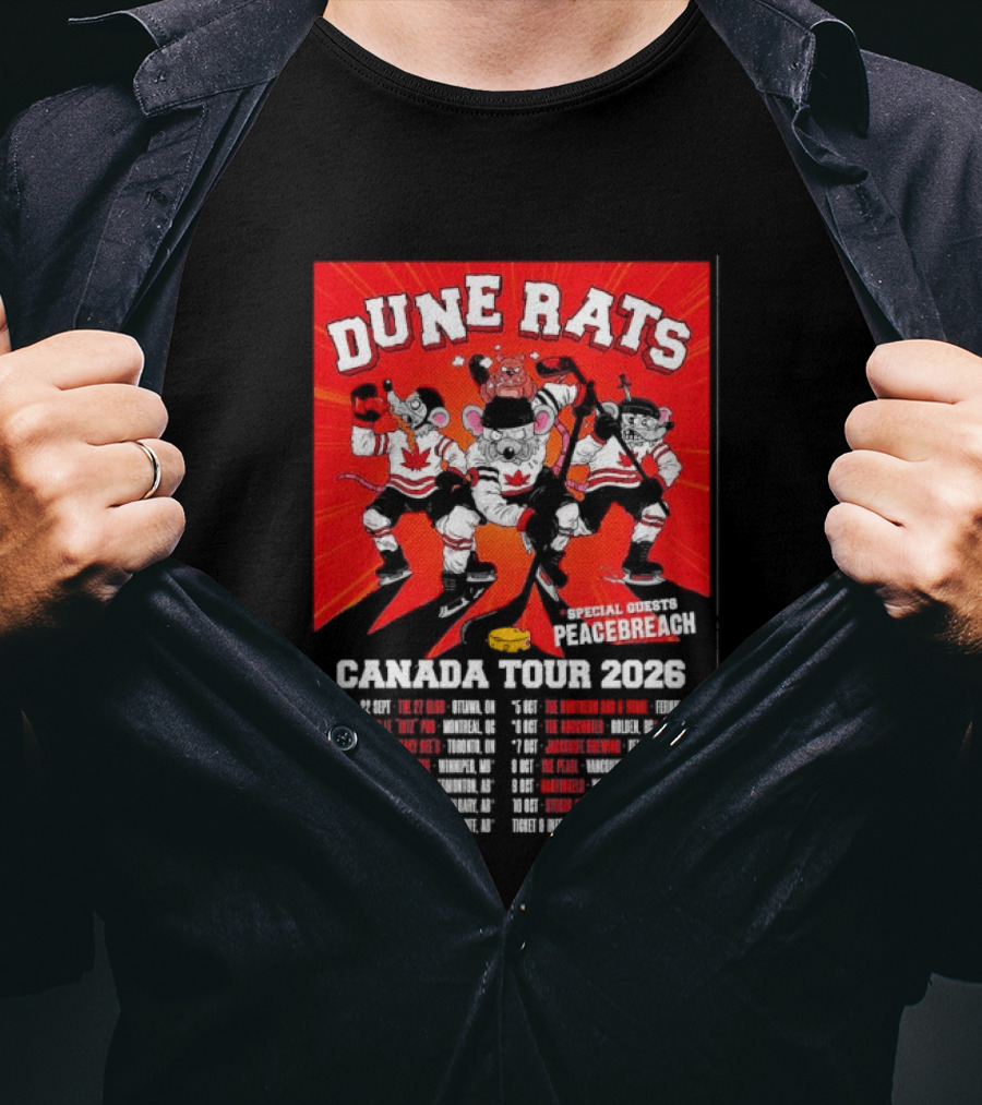 Dune Rats Peacebreach Special Guests Canada Tour 2026 Dates T-Shirt