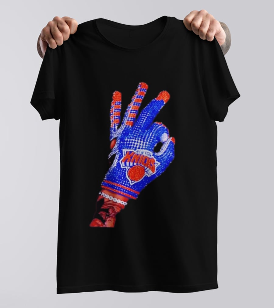 New York Knicks NBA Frenchoo Basketball Fan Glove T-Shirt