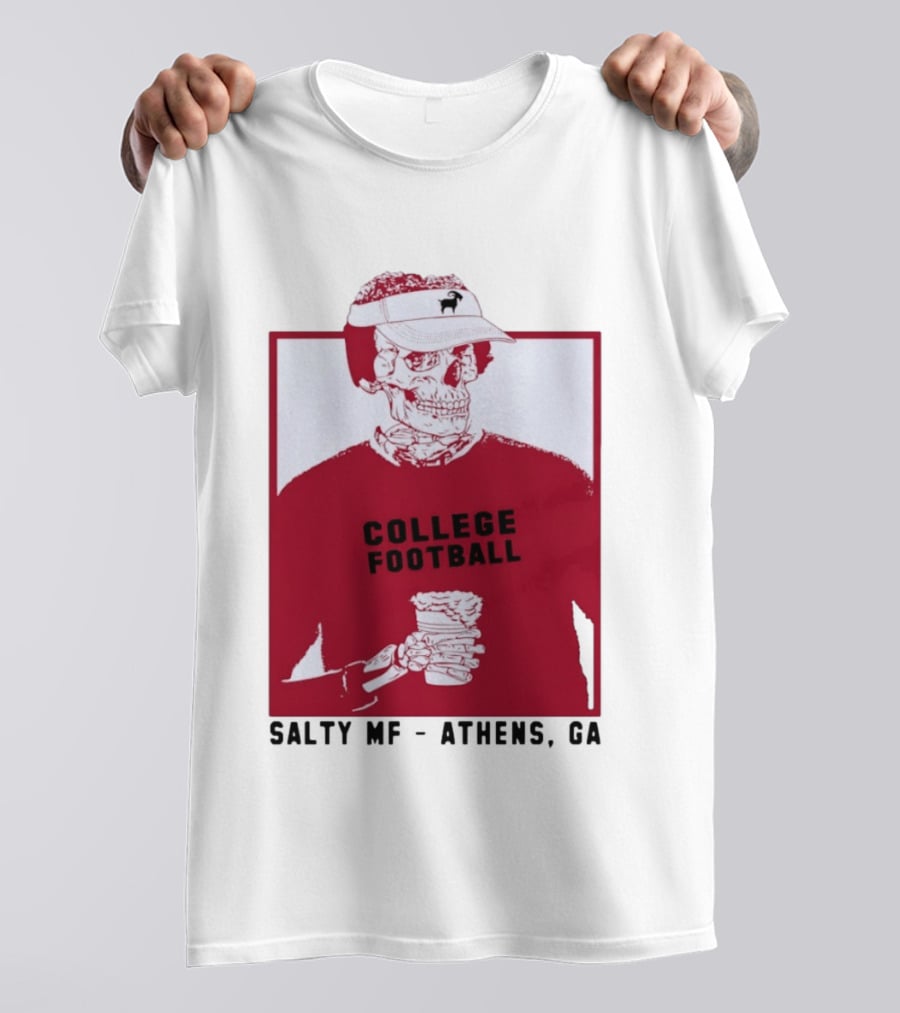 Skeleton College Football Athens Georgia Salty MF Gameday T-Shirt
