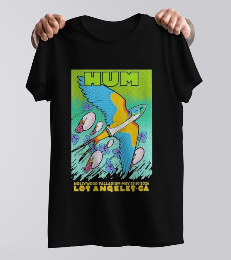 Hum Los Angeles May 29 + 30 2026 CA Vibrant Bird And Flowers T-Shirt