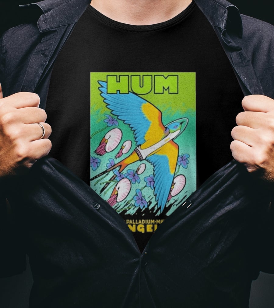 Hum Los Angeles May 29 + 30 2026 CA Vibrant Bird And Flowers T-Shirt