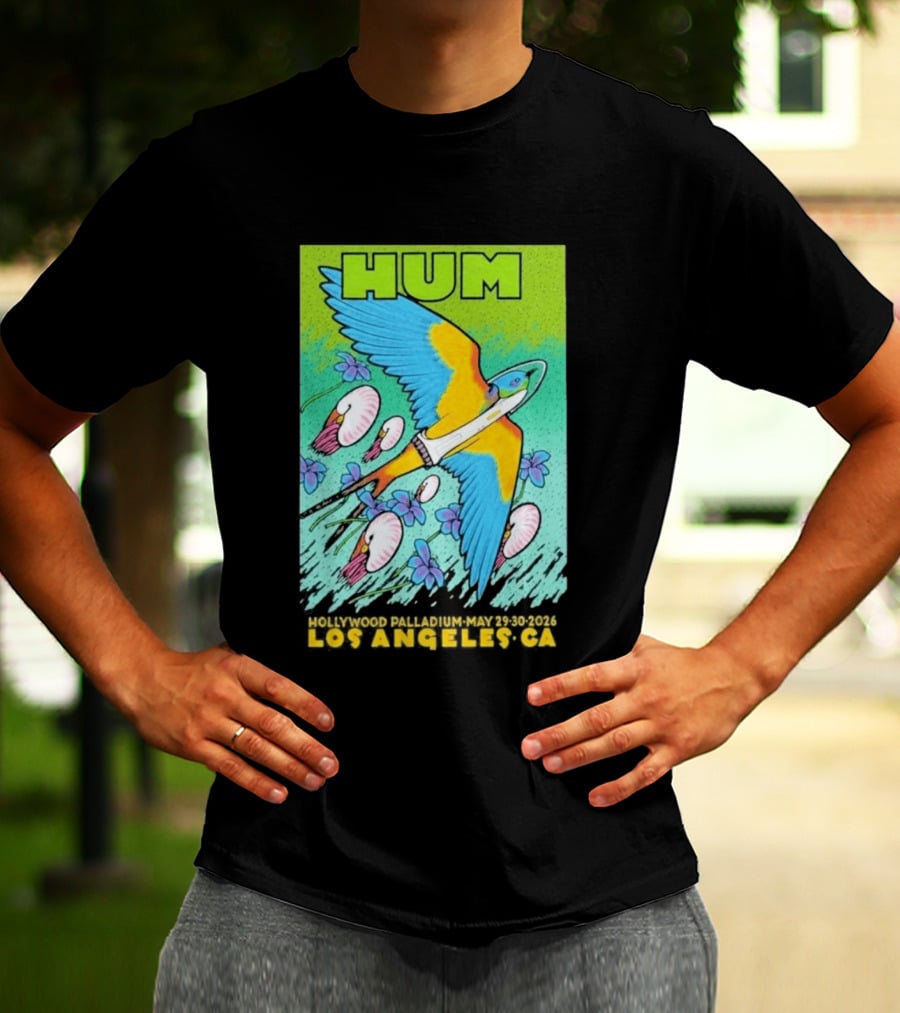Hum Los Angeles May 29 + 30 2026 CA Vibrant Bird And Flowers T-Shirt