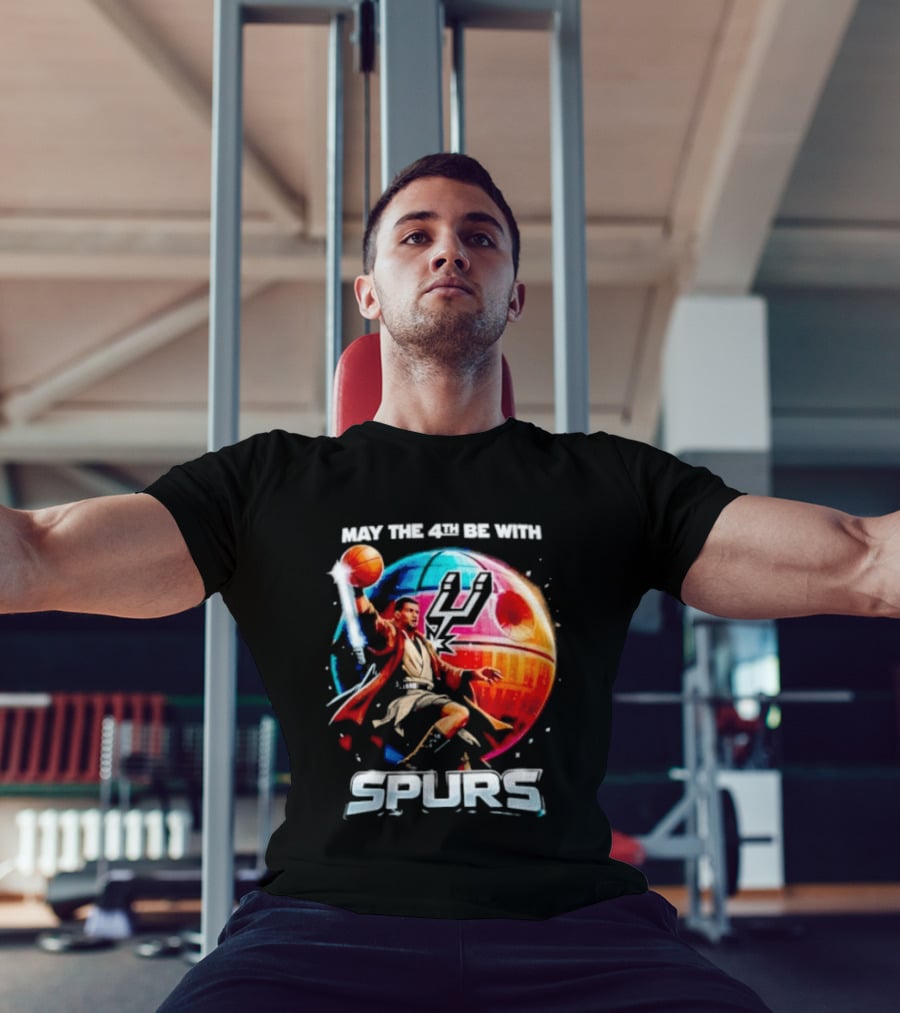 May The 4th Be With Spurs Star Wars Basketball Jedi 2026 T-Shirt