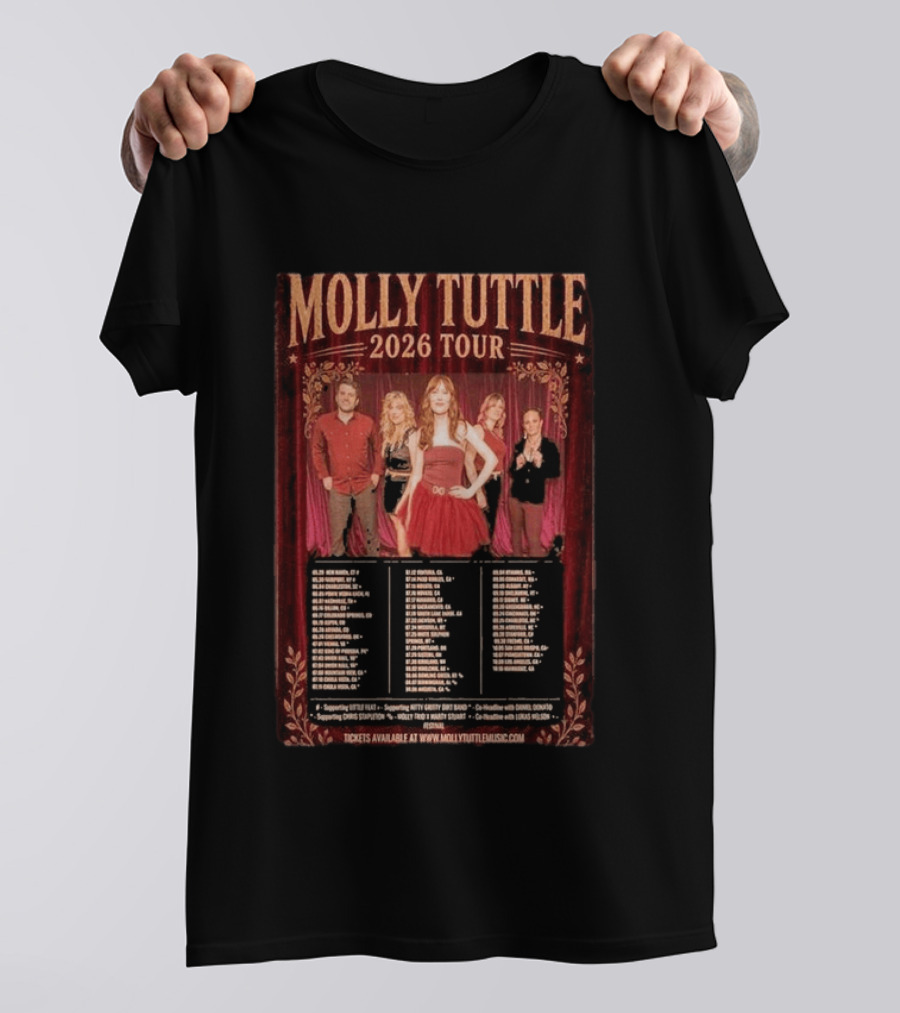 Molly Tuttle 2026 Tour Dates And Locations T-Shirt