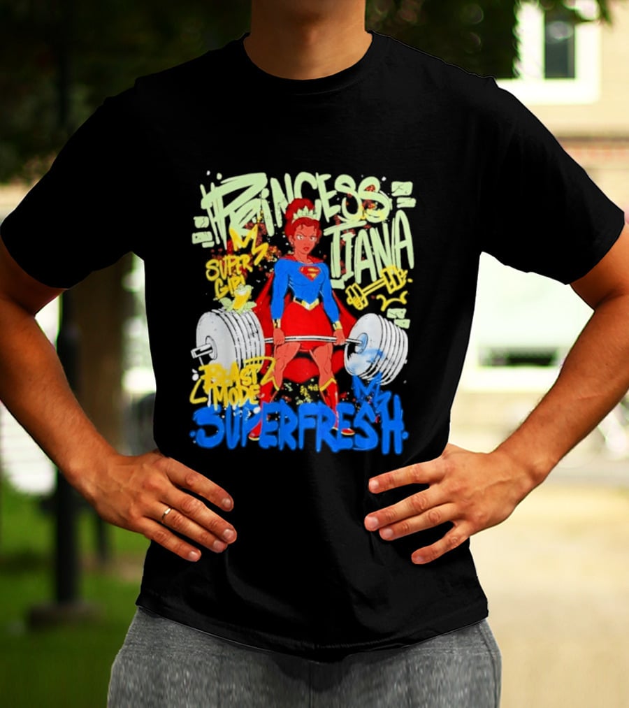 Princess Tiana Supergirl Beast Mode Superfresh Strength Powerlifting T-Shirt