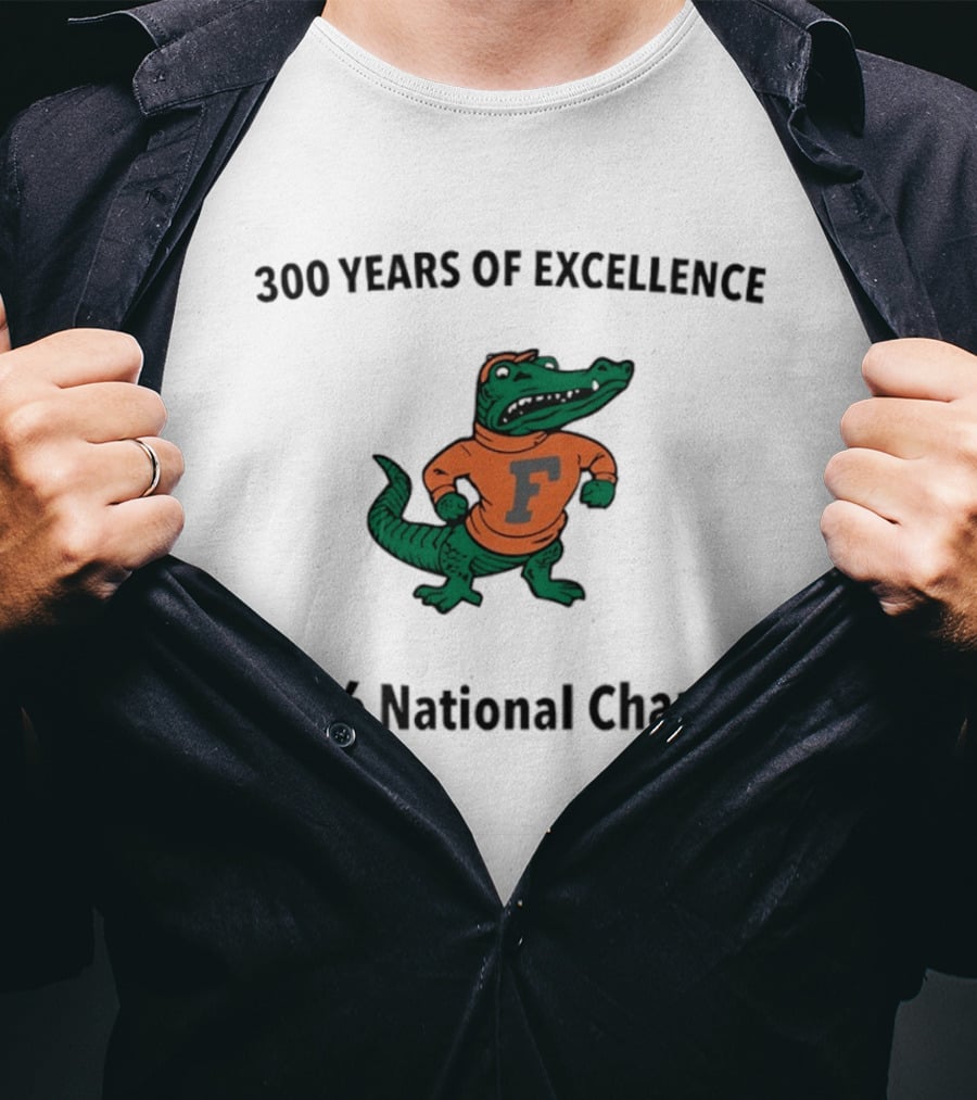 Florida Gators 300 Years Of Excellence 2196 National Champs T-Shirt