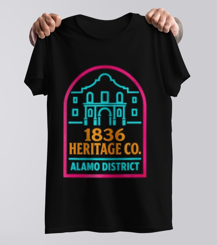 San Antonio Spurs 1836 Heritage Co Alamo District T-Shirt