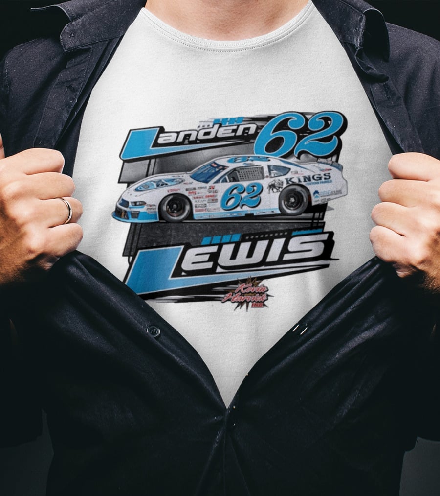 Landen 62 Lewis Kings Custom Panels Kevin Harvick Inc Racing Car T-Shirt