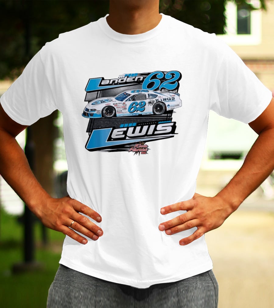 Landen 62 Lewis Kings Custom Panels Kevin Harvick Inc Racing Car T-Shirt