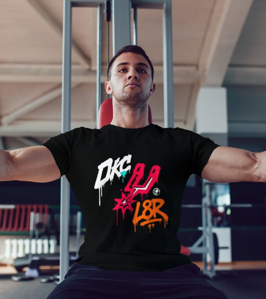 OKC Spurs U L8R Basketball Graffiti T-Shirt
