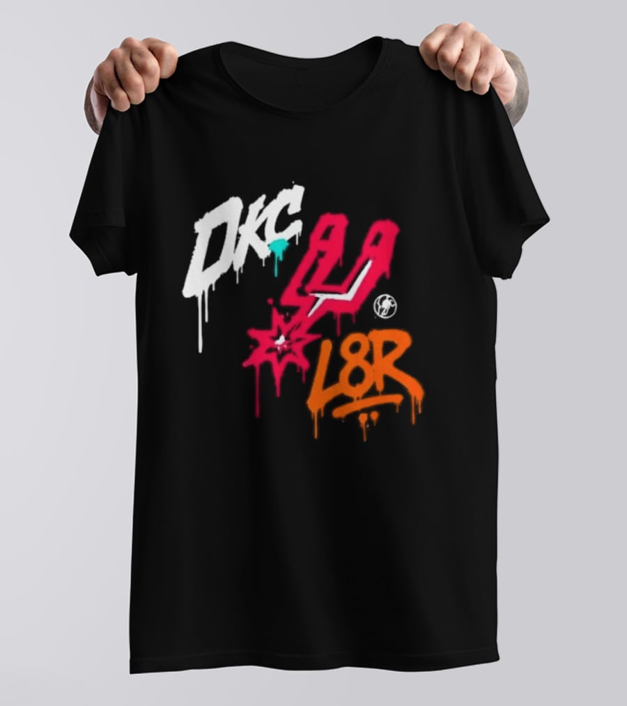 OKC Spurs U L8R Basketball Graffiti T-Shirt