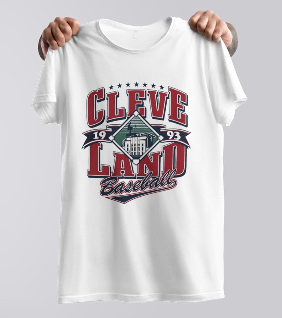 Cleveland Baseball 1993 Cleveland Municipal Stadium Major League Baseball T-Shirt