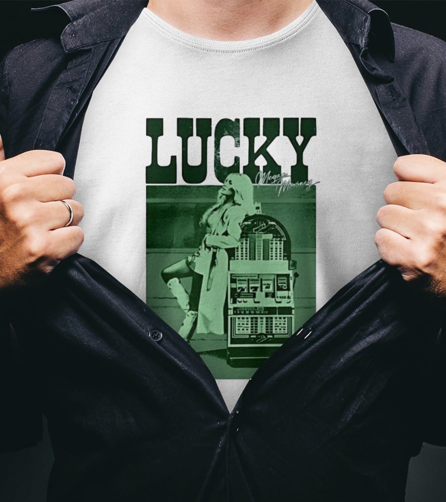 Megan Moroney LUCKY Retro Slot Machine T-Shirt