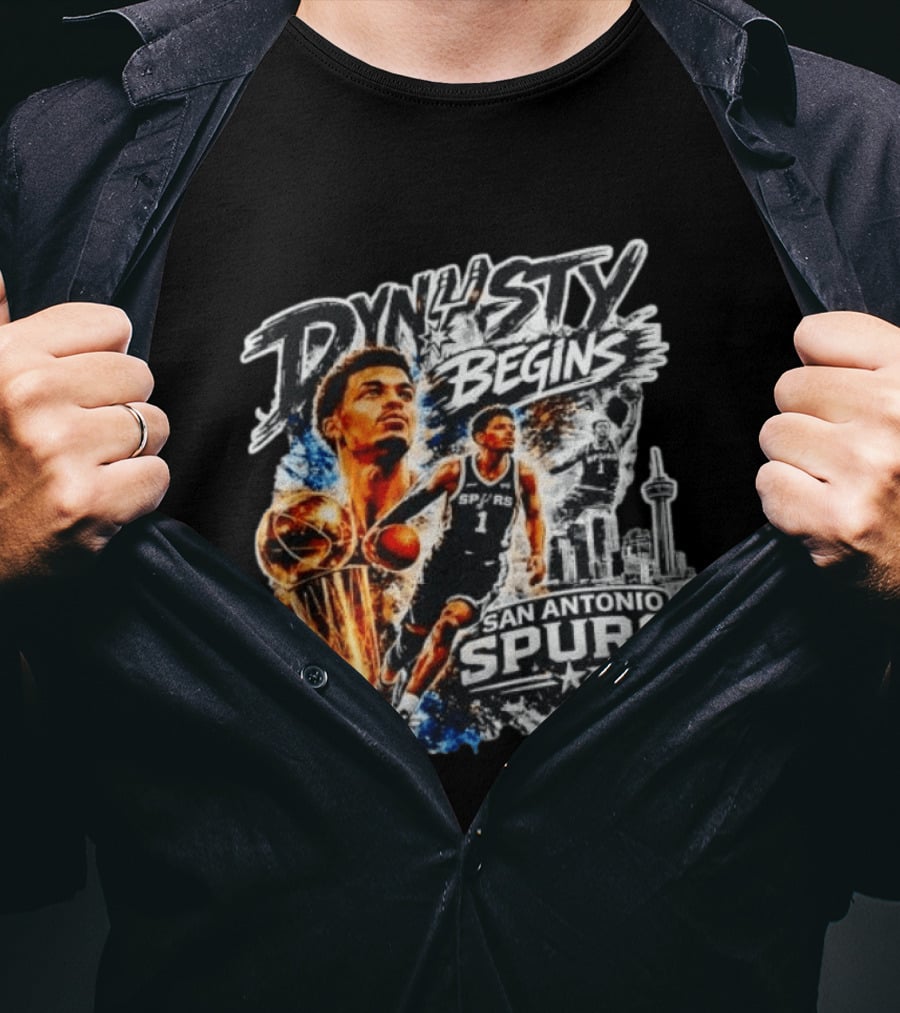 Dynasty Begins San Antonio Spurs #1 Victor Wembanyama T-Shirt