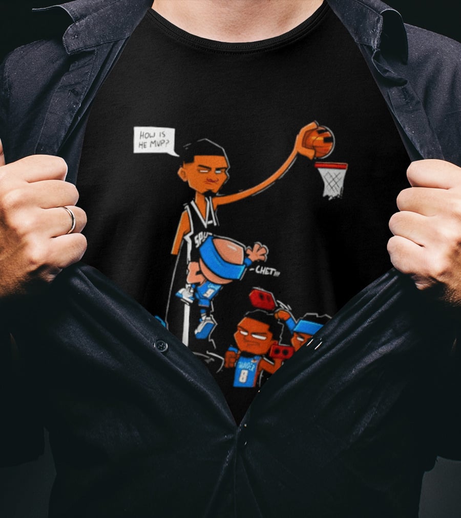 Victor Wembanyama San Antonio Spurs Vs Chet Holmgren Oklahoma City Thunder NBA MVP Debate T-Shirt