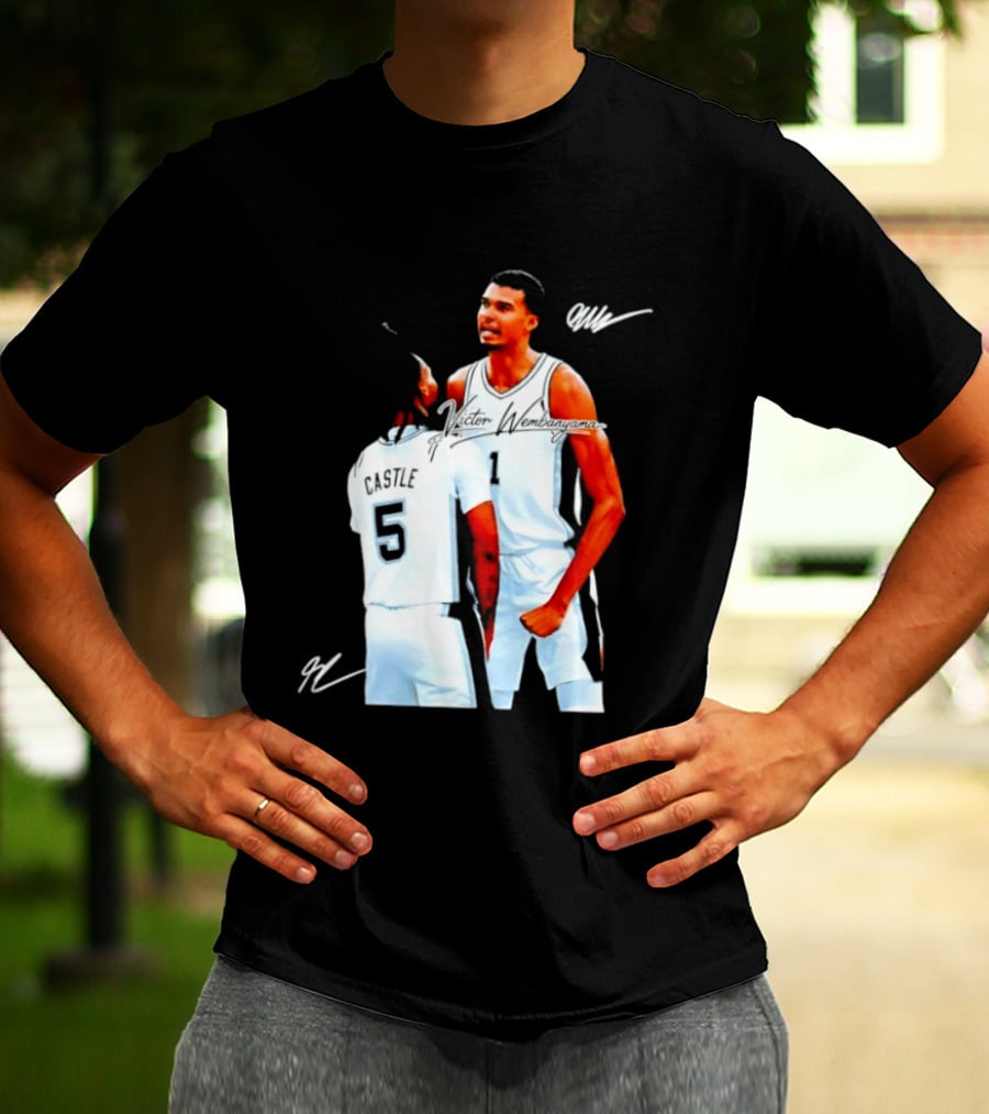 Victor Wembanyama Stephon Castle San Antonio Spurs NBA Basketball 1 5 T-Shirt