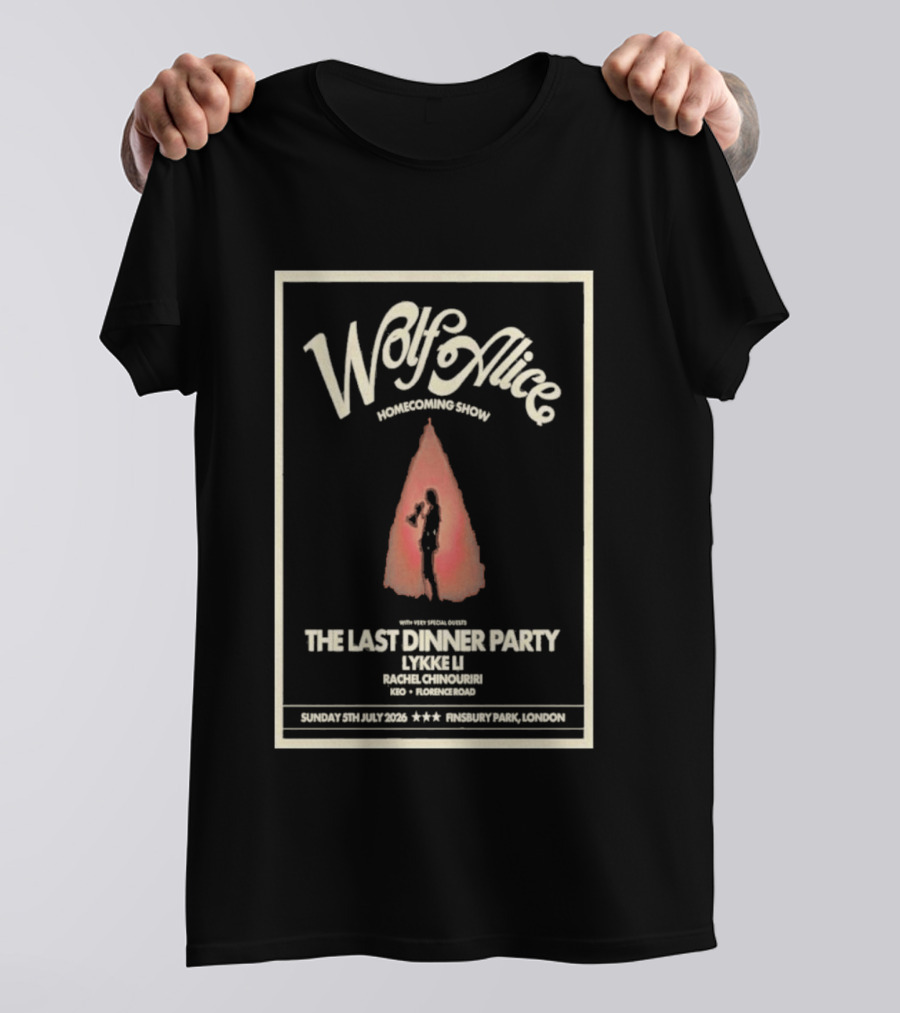 Wolf Alice Homecoming Show London UK July 5 2026 The Last Dinner Party Event T-Shirt