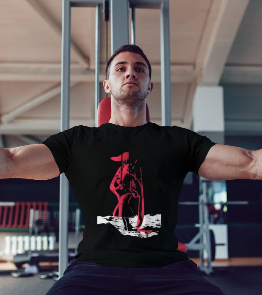 Adelaxo Adela Abstract Red Figure T-Shirt