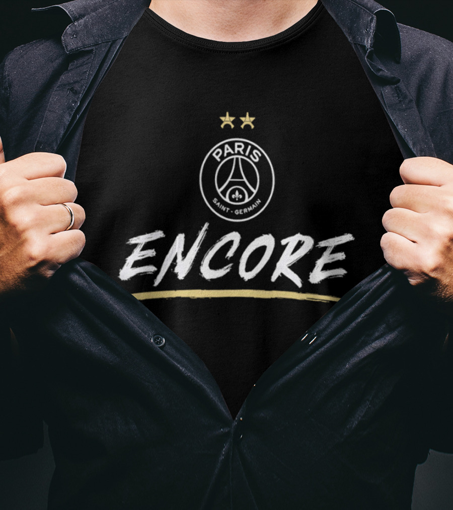 Paris Saint Germain Encore Eiffel Tower Fleur De Lis France PSG T-Shirt