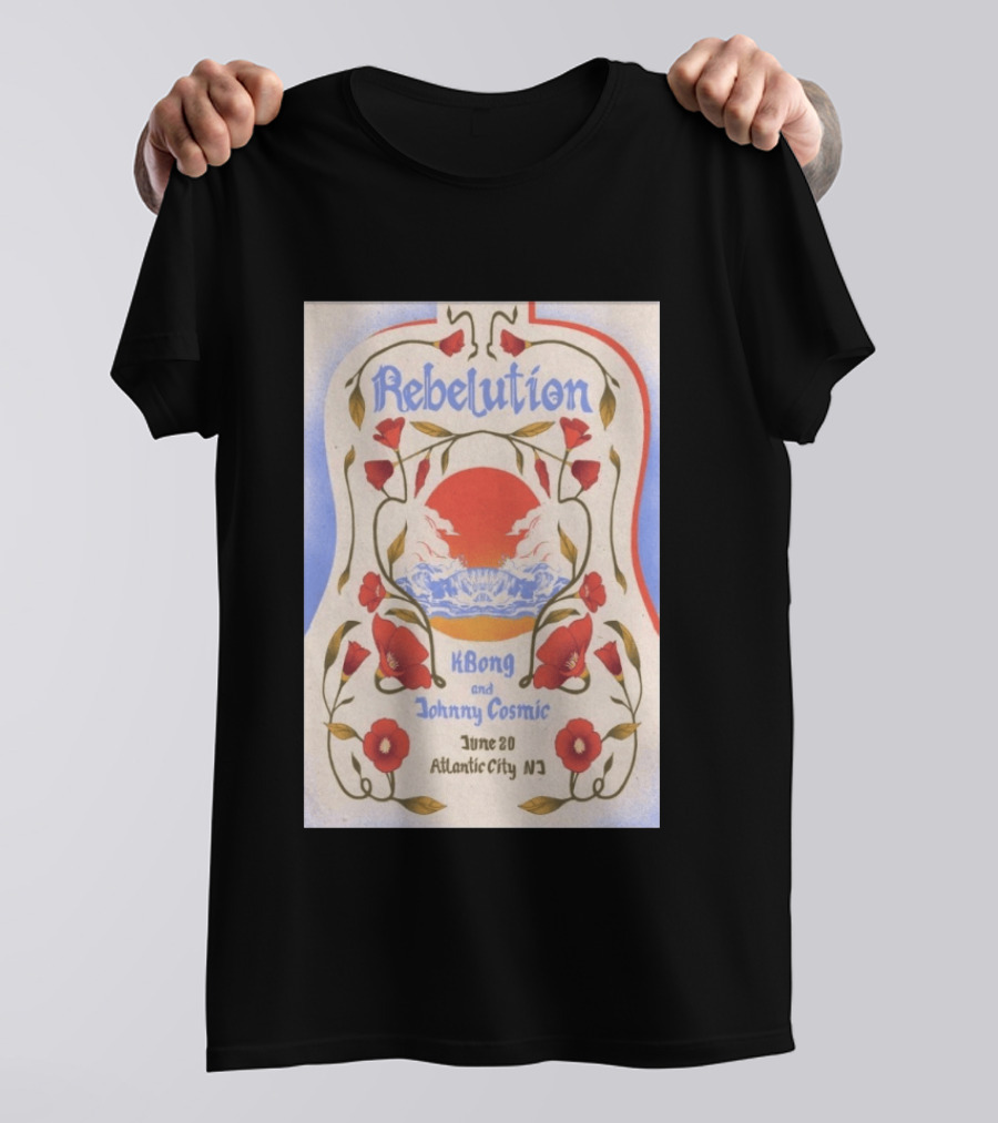 Rebelution KBong Johnny Cosmic June 20 Atlantic City NJ T-Shirt