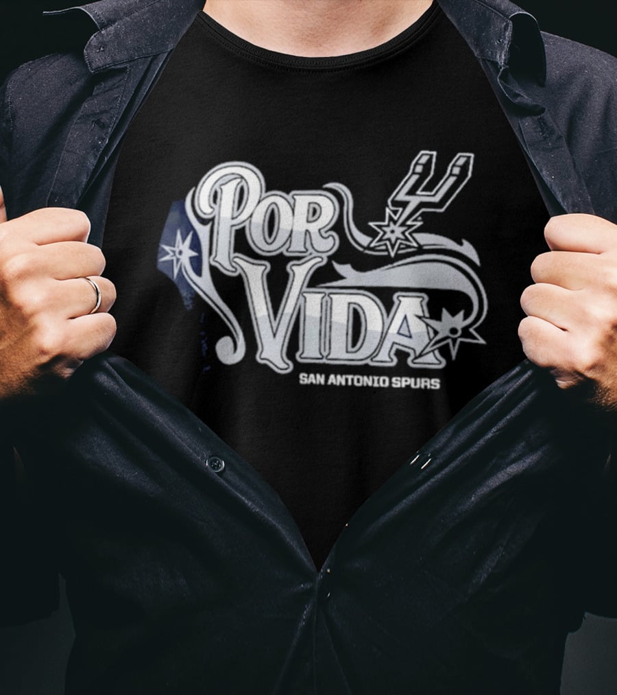 San Antonio Spurs Por Vida Spurs Logo Half Court Offense T-Shirt