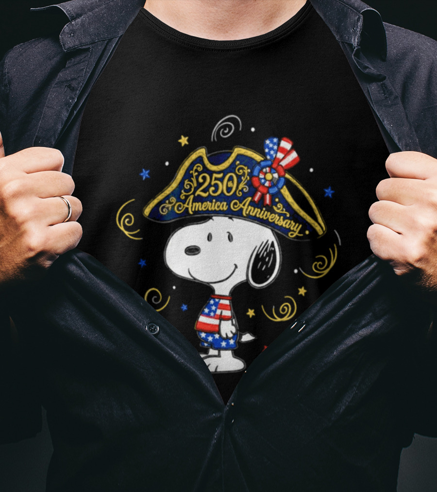 Snoopy 250th Anniversary USA Independence Day Celebration T-Shirt