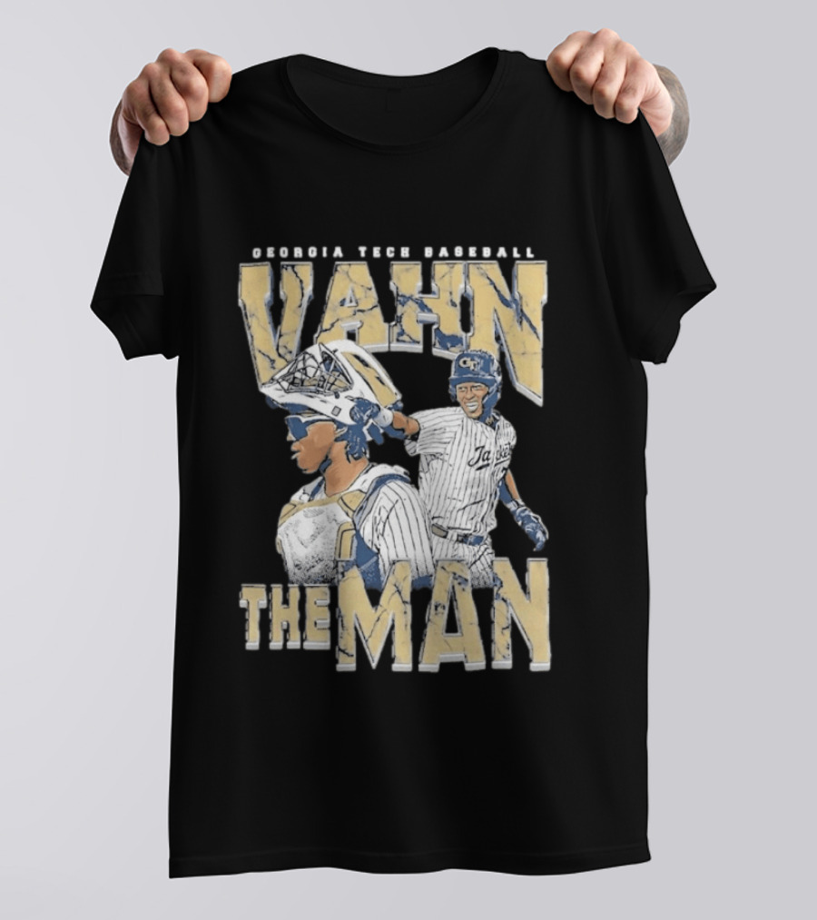 Georgia Tech Baseball Vahn The Man Navy T-Shirt