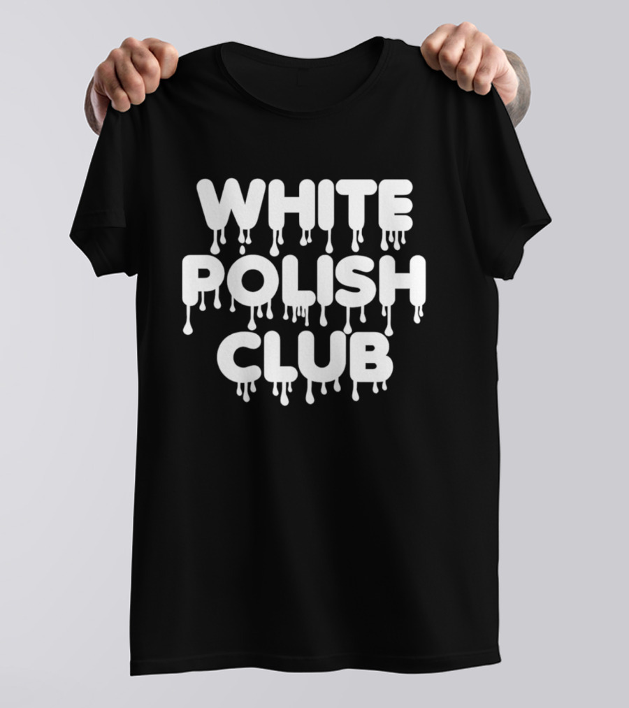 White Polish Club Dripping T-Shirt