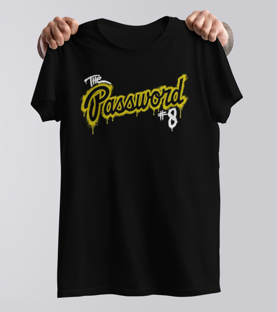 The Password Number 8 Graffiti Style With Aaron Rodgers Pittsburgh Steelers T-Shirt