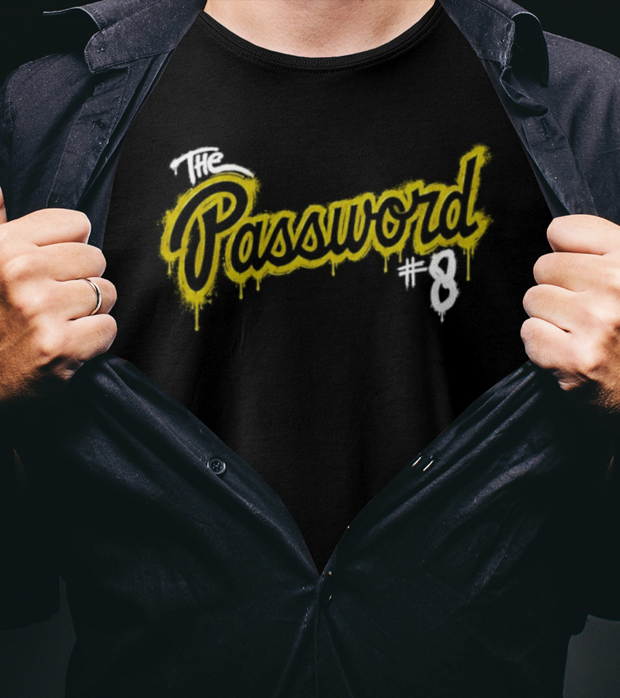The Password Number 8 Graffiti Style With Aaron Rodgers Pittsburgh Steelers T-Shirt