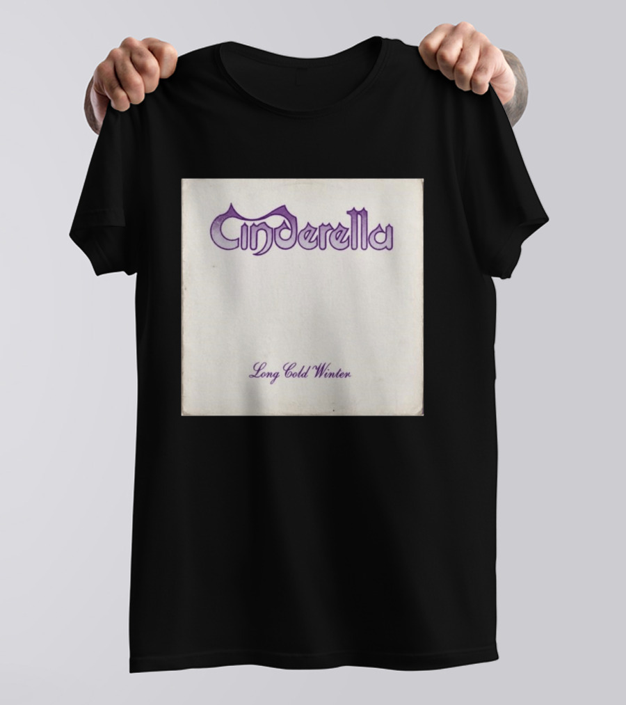 Cinderella Long Cold Winter Album Cover Art Purple T-Shirt