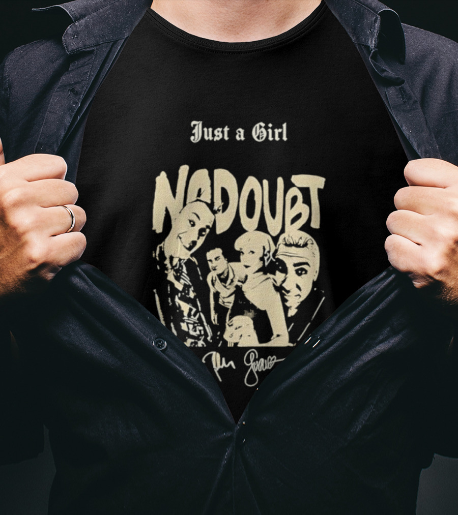 Just A Girl No Doubt Members Signatures T-Shirt