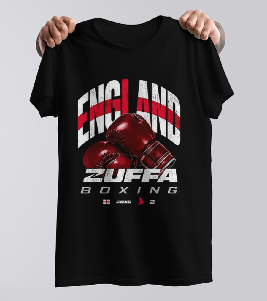 England Zuffa Boxing Gloves Flag T-Shirt