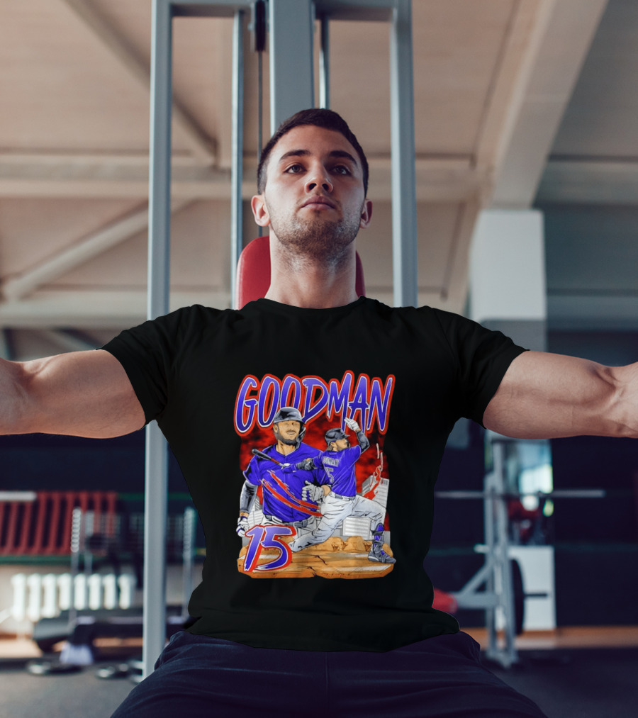 Goodman 15 Colorado Rockies Baseball Player Dynamic T-Shirt