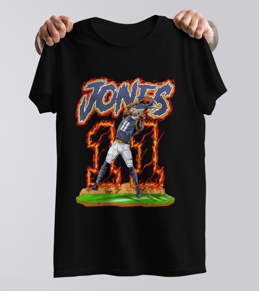 Jones 11 Julio Atlanta Falcons Flaming Football Player T-Shirt