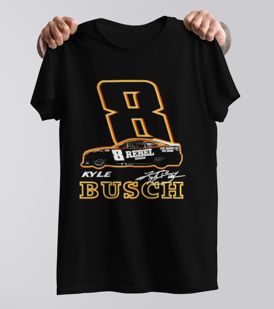 Kyle Busch 8 Rebel NASCAR Racing Car T-Shirt