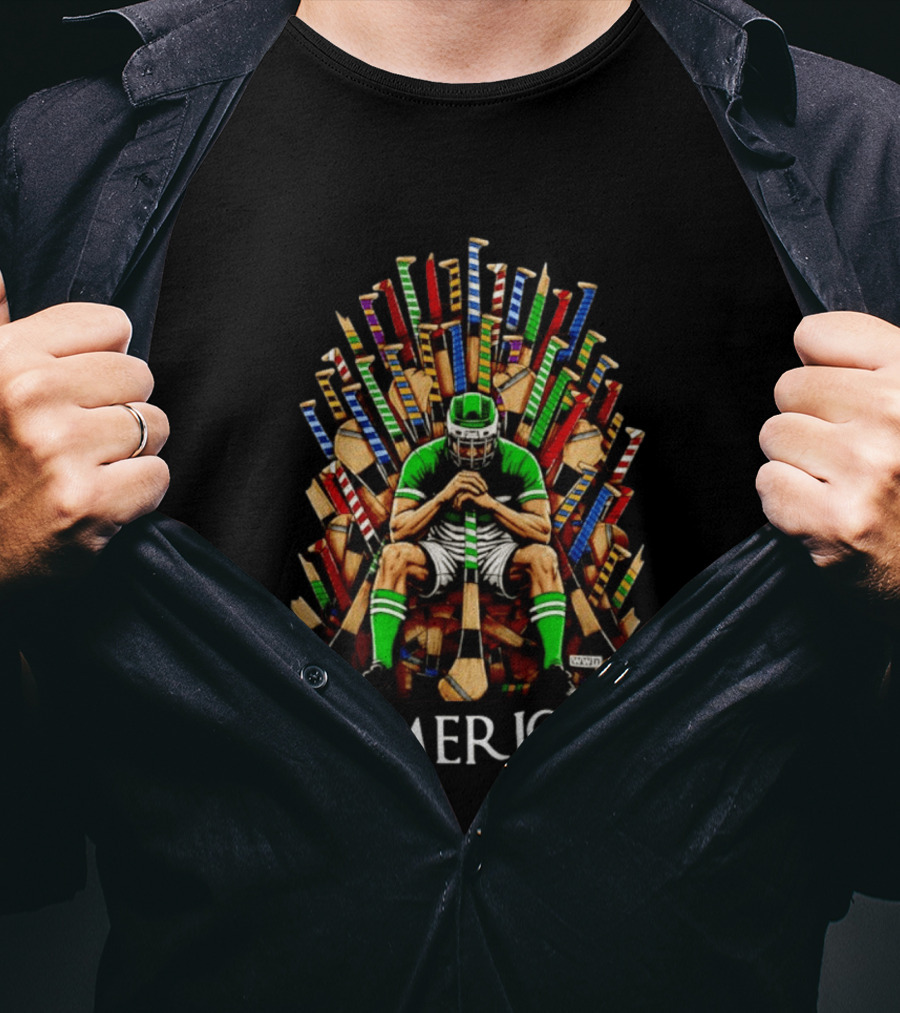 Limerick Hurler Throne Of Hurleys T-Shirt