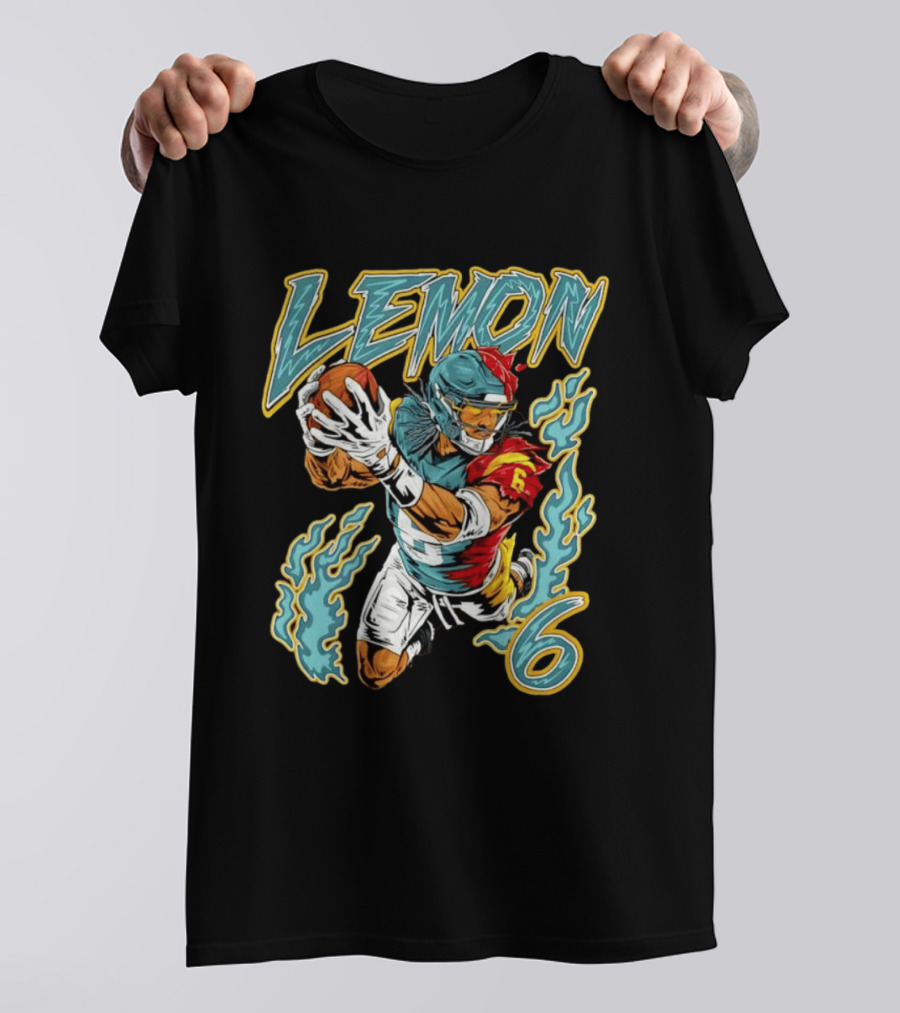 Philadelphia Eagles Football At Number 6 Makai Lemon Action T-Shirt