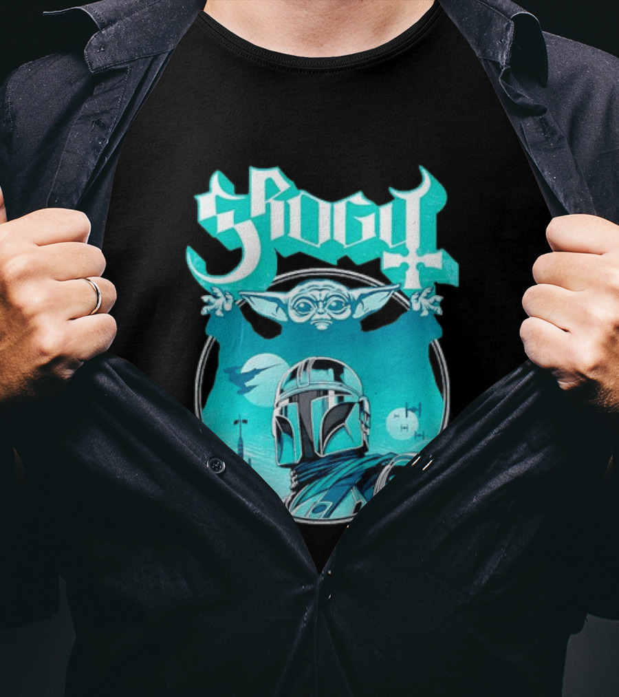 Grogu Mandalorian Ghost Band Star Wars T-Shirt