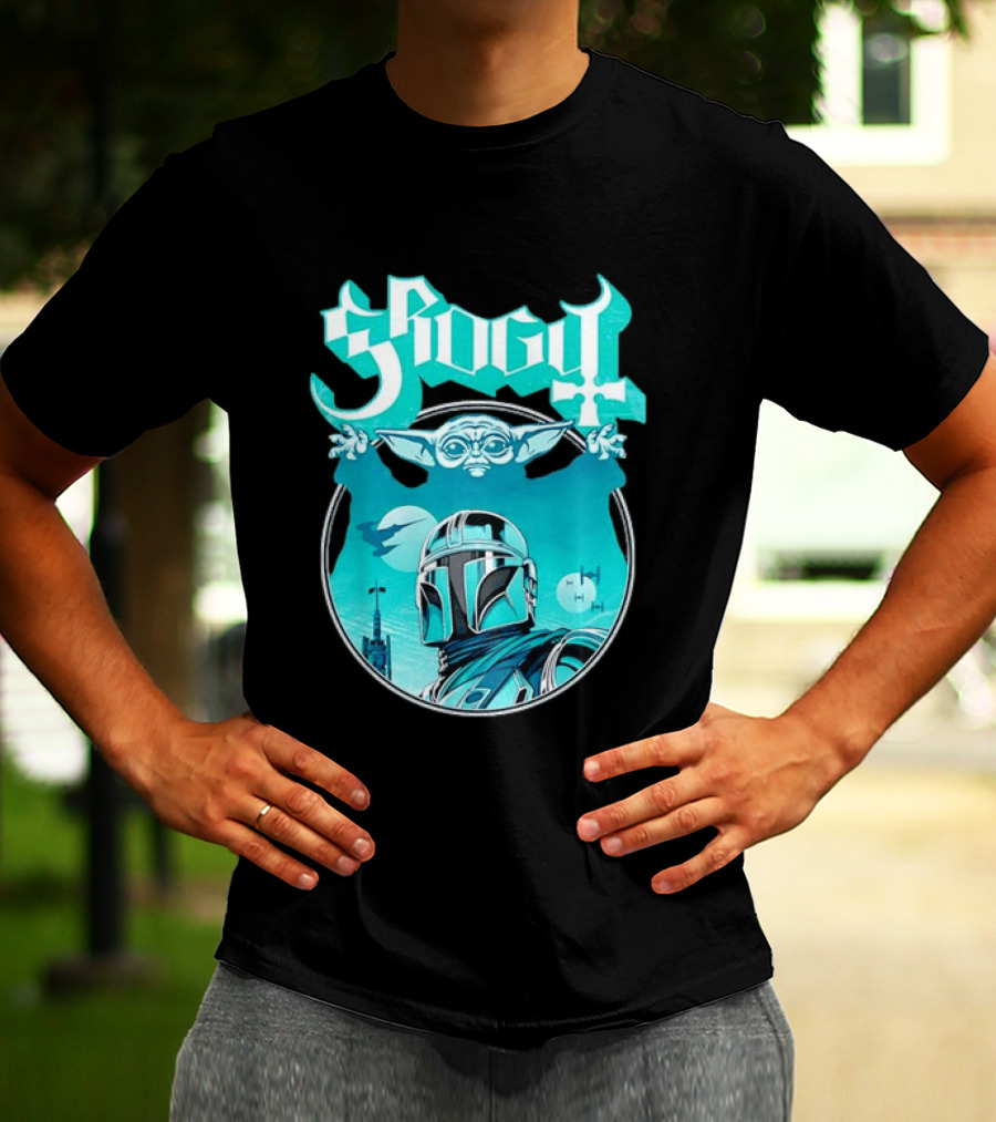 Grogu Mandalorian Ghost Band Star Wars T-Shirt